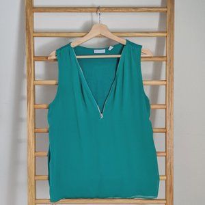 New York & Co. Zip Neckline Blouse